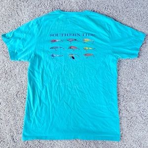 Southern Tide Turquoise Light Blue Graphic Tee